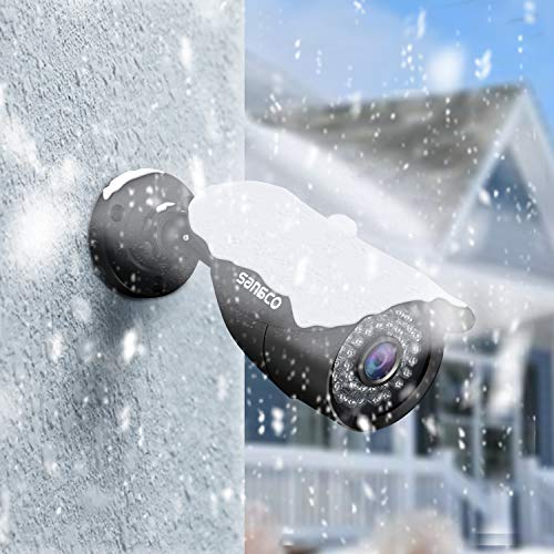 SANSCO-1080p-HD-CCTV-Camera-System-4-Channel-5MP-DVR-4pcs-2MP-Weatherproof-Outdoor-Camera-Dome-and-Bullet-Night-Vision-Vandal-Proof-Casing-Motion-Detection-Email-APP-Alert-No-Hard-Drive