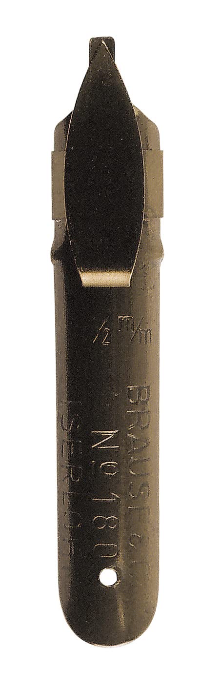 Brause 158515B - Calligraphy nibs for nib holders - Box of 15 Bandzug Gauchers nibs 1.5mm - Made in Germany - Calligraphy - Writing - Arts and Crafts Tools