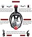 X-Lounger Full Face Snorkel Mask Upgrade Version Safer Lightest Foldable Easybreath 180° Panoramic View Double Anti-Fog Anti-Leak Gear Bag Camera Mount Base Earplugs Snorkel Set for Adult Youth