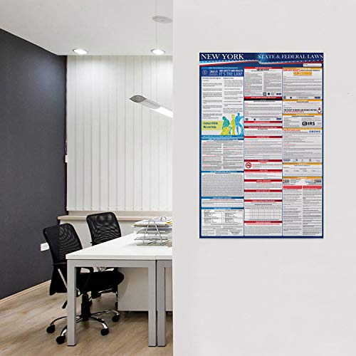 2019 (New) New York State and Federal Labor Laws Poster - OSHA Workplace Compliant 24" x 36" - All in One Required Posting - UV Coated - Thumbnail 4