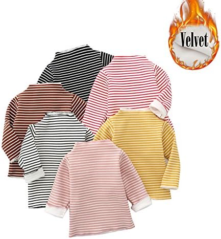 Baby Girl's Tops Infant Toddler Striped Long Sleeve Cotton Tunic Blouse T Shirt Tees