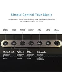 DOSS SoundBox XL altavoces inalámbricos, sistema de altavoces para hogar inalámbricos, doble conductor con subwoofer de 12W, sonido HD de 20W, bajo resonante, larga duración de la batería para Echo Dot, iPhone, Samsung, iPad, Tablet, ideas de regalo