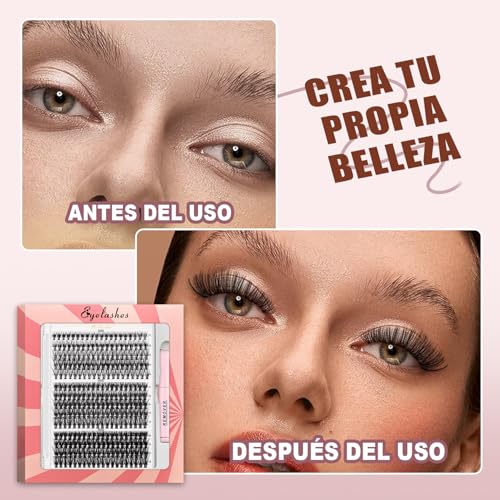 Kit Completo de Pestañas Postizas DIY 280 Racimos, Todo En 1 Mezcla 30D 40D 50D Con Pinzas, Extensión 10-16mm, Unión y Sellado De Sujeción Fuerte