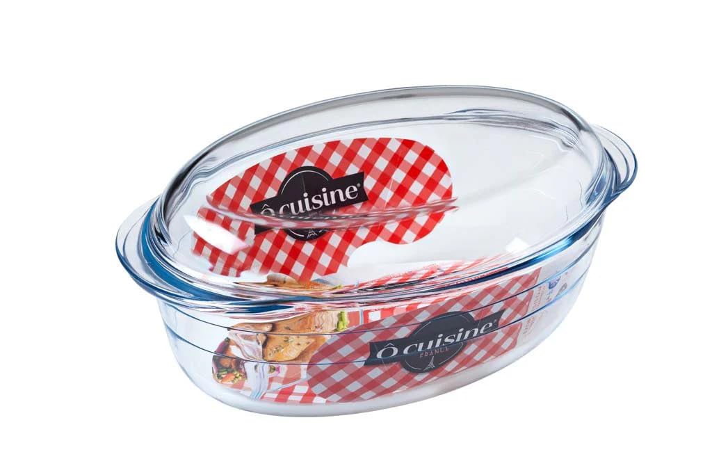 Arcuisine 3.0 Litre Oval Borosilicate Glass Casserole