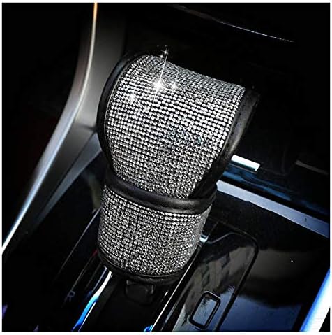 L-elf Silver RhinestonesCar Shift Gear Cover Luster Crystal Auto Knob Gear Protector Diamond Interior Accessories Bling Decor for Women: Home Improvement
