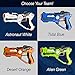 Toydaloo Set of 4 Infrared Laser Tag Guns, 4 Player Indoor and Outdoor Team Game (Orange, Green, Blue, White)
