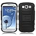 Galaxy S3 Case, Venoro [Heavy Duty] Armor Holster Defender Full Body Protective Hybrid Case Cover with Kickstand & Belt Swivel Clip for Samsung Galaxy S3 S III I9300 (Black)