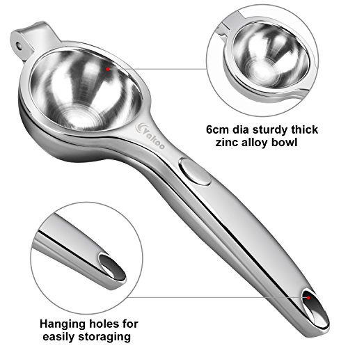 Lemon Squeezer, Vakoo Premium Lime Squeezers Metal Manual Citrus Press Juicer for Lemon Lime Orange Juice Fruit - Silver - Big
