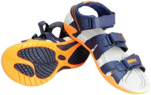 sparx navy blue orange sandals