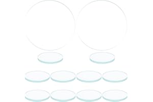 Zerodeko 12pcs 65mm Round Scratch Resistant Gauge Glass Lens, Polished Edge Instrument Viewing Cover