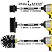 BBQ Scrubbing Brush Set - Electric Spin Scrubber Grill Accessories - Grill Brush Cleaning Kit with Extension - Outdoor Cleaning Supplies - Industrial Scrubbing - Driveway Cleaner