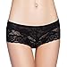 Eve's temptation Janice Everyday Panties Floral Lace Sliming Brief Sexy Lingerie Underwear for Women - Black Floral Pattern- XX-Large