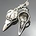 RechicGu Vintage Silver Crow Viking Odin Bird Raven Skull Dangle Earrings Skeleton Death Devil Goth Punk Emo Steampunk