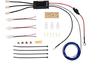 Tusk Compact Power Harness with 3 Output Circuits | ATV-Motorcycle-Dual Sport-Adventure-Enduro | Fuse Box with Selector Switch for Motorcycle Accessories | Water-Resistant