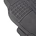 Real Camouflage Set of 4-Piece Car Truck Floor Mat Set - Custom Fit All Weather WaterProof Rubber Material with Forest Pattern Black Color