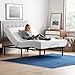 LUCID L100 Adjustable Bed Base Steel Frame - 5 Minute Assembly - Head and Foot Incline - Wired Remote Control - Queen