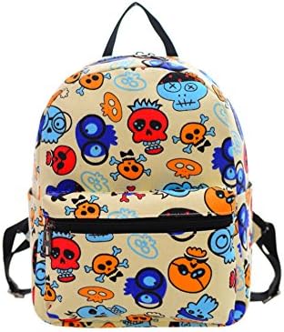 Elonglin Fashion Mini Backpack Schoolbag for Child Lightweight Rucksack Daypack Canvas for Travel Shopping Multi-Pattern J
