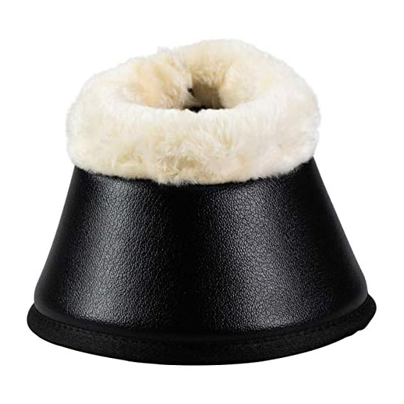 Horze-Bell-Boots-with-Faux-Fur-Pile-Lining-Black-Medium