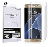Galaxy S7 Edge Screen Protector [Not Tempered Glass] ,cresawis Samsung Galaxy S7 Edge PET Screen Protector [Case Friendly] Anti-Bubble Ultra HD Shield w/ Lifetime Replacements[2 PACK]