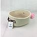 ICEBLUE HD Mini Size Beige Natural Cotton Rope Dog Toys Basket Nursery Basket Catchall with Leather Handles