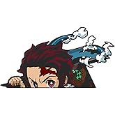 Demon Anime Characters Peeker Stickers for Cars Laptop Skateboard Wall Decor UV Resistant (Tanjiro)