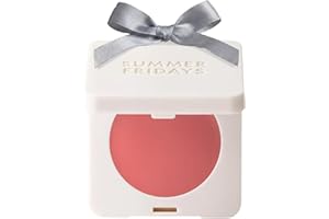 Summer Fridays Blush Butter Balm - Skincare-Infused Hydrating Cream Blush with Hyaluronic Acid, Ceramides, & Shea Butter for a Dewy Flush of Color - Cheek and Lip Tint - Soft Strawberry (0.14 Oz)