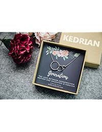 KEDRIAN Generations Necklace, 925 Sterling Silver, Grandmother, Granddaughter, Best Grandma Gifts, Gifts for Grandma Necklace, Grandma Birthday Gifts, for Grandma