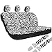 OxGord 21pc Zebra Car Seat Cover, Carpet Floor Mat, Steering Wheel Cover, Shoulder Pad Set - Universal Fit, Truck, SUV, or Van - Snow White