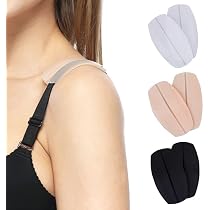 Coussinets Bretelles Soutien-Gorge Teaaha - Lot De 6 Paires En Silicone - Anti-Glisse Et Confortable - Couleurs Peau, Blanc, Noir