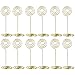 Artliving 12pcs Place Card Holder Memo Holder Clip Photo Holder Table Number Holder Round Shape Gold