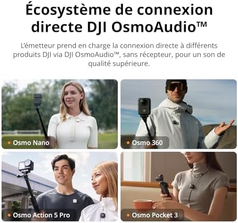 Mic 2 (2 TX + 1 RX + Boîtier de Recharge), Micro sans Fil Tout-en-Un