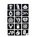 6 Sheet Small Reusable Tattoo Stencils Temporary Tattoo Templates for Henna/Airbrush / Face Paint/Glitter