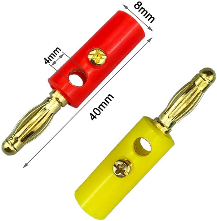QitinDasen 40Pcs 4mm Banana Plug, Gold Plated Banana Plug Connector, for Speaker Audio/Video Receiver - Image 3