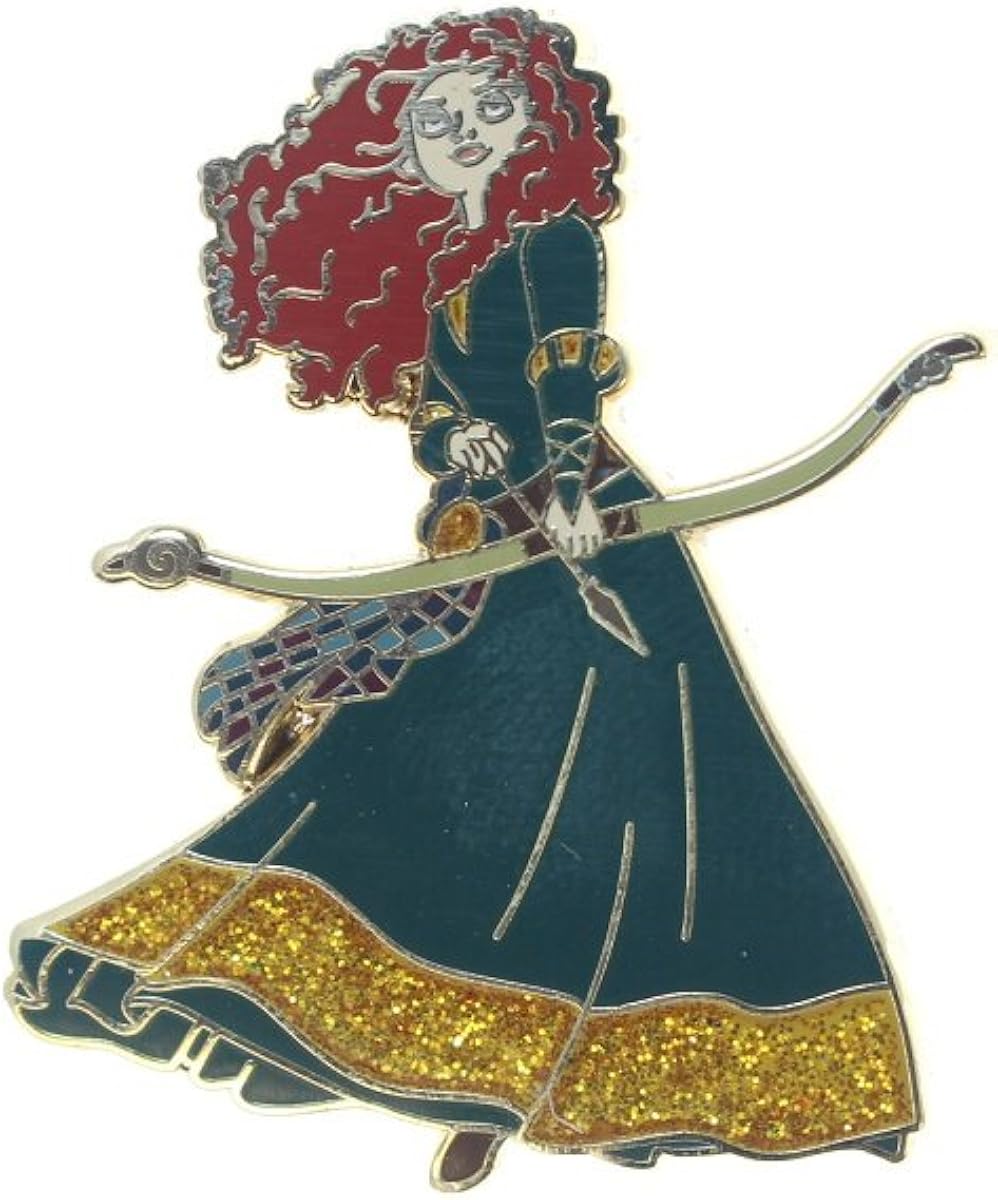 Disney Princess Merida from Brave Glitter Dress Pin: Clothing