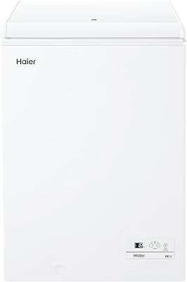 Chest Series 3 HCE100E, Arcon Congelador Horizontal, Capacidad 97 L, An 54.5 cm, Función Fast Freeze, 1 Cesto Metálico, Display Digital, Interior Aluminio Texturizado, Tirador Integrado, Blanco