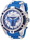 Invicta Men's Star Wars Stainless Steel Quartz Watch with Silicone Strap, Blue, 26 (Model: 27968)