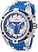 Invicta Men's Star Wars Stainless Steel Quartz Watch with Silicone Strap, Blue, 26 (Model: 27968)