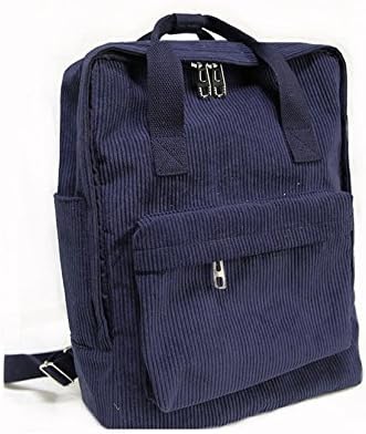 New travel bag schoolbag Teenage Girls Boys Women Backpack Casual Corduroy Bags (BLUE)