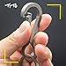 TiTo simple titanium alloy key chain clasp clips keyhook keychain split key rings findings clasps key ring outdoor tool (Round, 37mm)