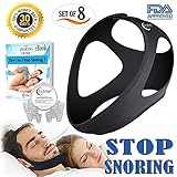 2018 Original Anti Snoring Chin Strap and Nose Vents, Sleep Aids, Snore Therapy and Stopper, CPAP Snoring Solution for men and women by Dr. EZleep | FREE eBook, Travel Bag and Container Included