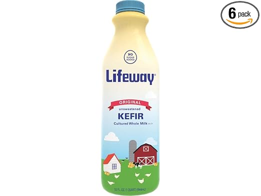 Lifeway Probiotic Original Cultured Plain Unsweetened Milk Kefir 32 Ounce 6 Per Case Amazon Com Grocery Gourmet Food