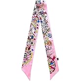 JERLA 100% Mulberry silk Scarf handbag wrap Tie Bundle Hair Ribbon Neckerchief Scarf for women men