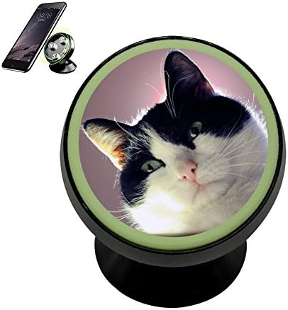 LLCCAR Vehicle Phone Mount Black Ears Cat Holder Magnetic Universal Cradle Stand Car Dashboard Mount Strong Magnets Smartphones Kit Women Men
