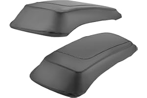 Dasen Saddlebag Speaker Lid Bra Protective Covers PU Leather Compatible with Harley Touring Road King Electra Road Street Glide 1993-2013