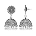 Jaipur Mart Indian Traditional Look Silver Plated Handmade Jhumka Earrings