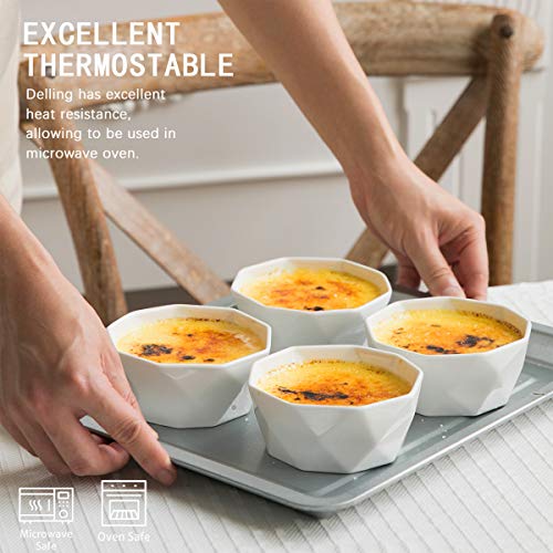 4 Delling+Geometric+Porcelain+Ramekins+Dessert