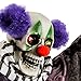 Halloween Haunters 3 Foot Hanging Scary Circus Clown Ghoul with Evil Red Flashing LED Eyes Prop Decoration - 1/3 Life-Size Scale, Spooky Purple and Black Attire - Haunted House, Entryway Party Display