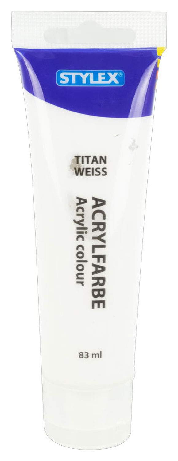 Stylex acrylic paint, 3.3 x 3.3 x 15 cm, Cotton, Titanweiss, 3.3x3.3x15 cm