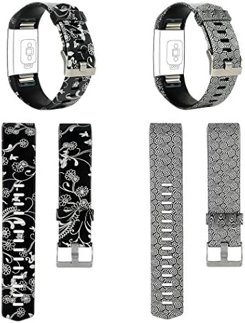 For Fitbit Charge 2 Bands, TreasureMax 2PCS Replacement Band with Metal Clasp for Fitbit Charge 2 Band / Charge 2 Fitbit / Fitbit 2 / Charge 2 Bands / Fitbit Charge 2, No Tracker