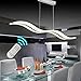 Create for Life Modern Wave LED Pendant Light Dimmable Fixture Modern LED Chandelier LED Hanging Light Fixture for Contemporary Living Room Dining Room Kitchen Island Table Decor(Remote Control)